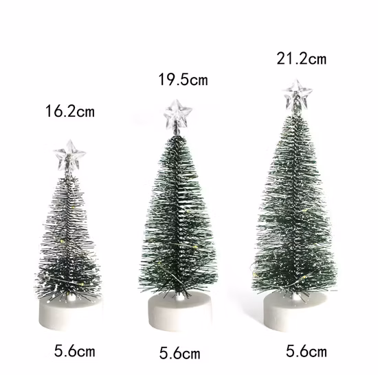 クリスマスデコレーションミニ雪が降るクリスマスツリーLEDキャンドル卓上装飾用